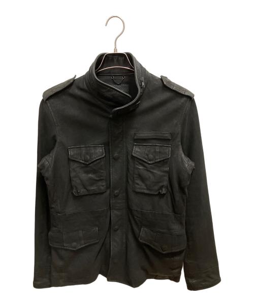 nano・universe（ナノ・ユニバース）nano・universe (ナノ・ユニバース) M65レザージャケット ブラック サイズ:SIZE 38の古着・服飾アイテム