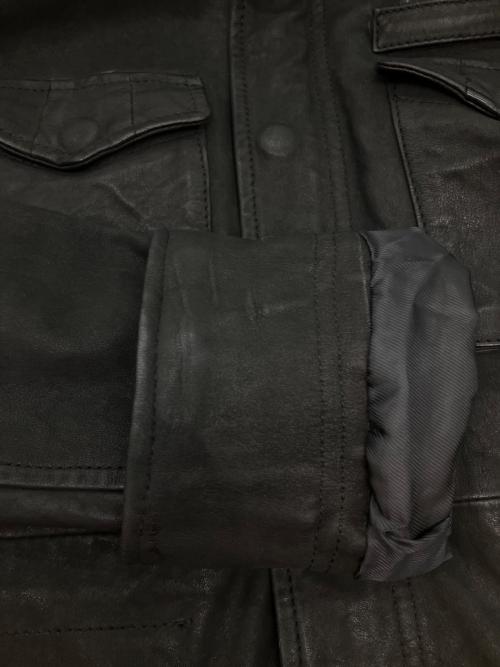 nano・universe（ナノ・ユニバース）nano・universe (ナノ・ユニバース) M65レザージャケット ブラック サイズ:SIZE 38の古着・服飾アイテム