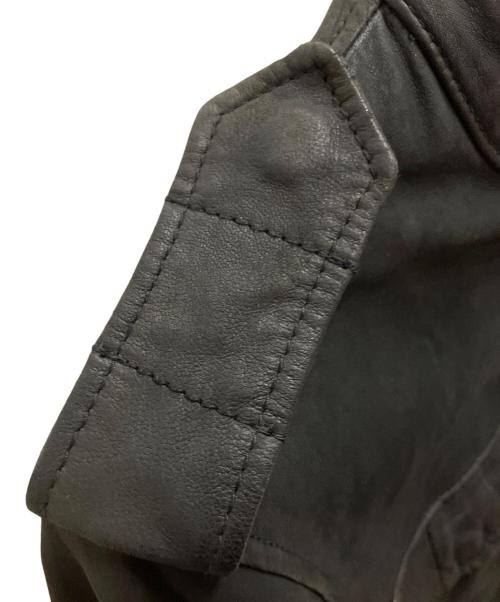 nano・universe（ナノ・ユニバース）nano・universe (ナノ・ユニバース) M65レザージャケット ブラック サイズ:SIZE 38の古着・服飾アイテム