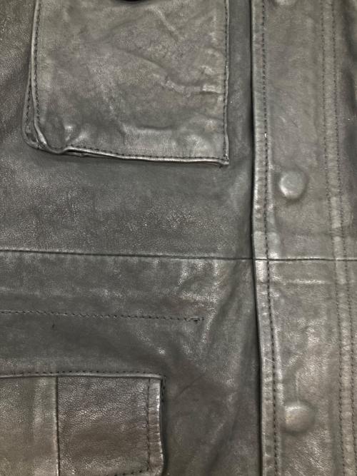 nano・universe（ナノ・ユニバース）nano・universe (ナノ・ユニバース) M65レザージャケット ブラック サイズ:SIZE 38の古着・服飾アイテム