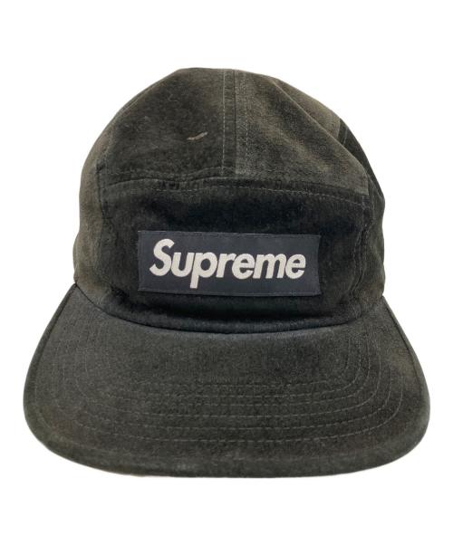 SUPREME（シュプリーム）SUPREME (シュプリーム) SUEDE CAMP CAP ブラックの古着・服飾アイテム