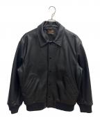 skookumスクーカム）の古着「レザースタジャン」｜ブラック