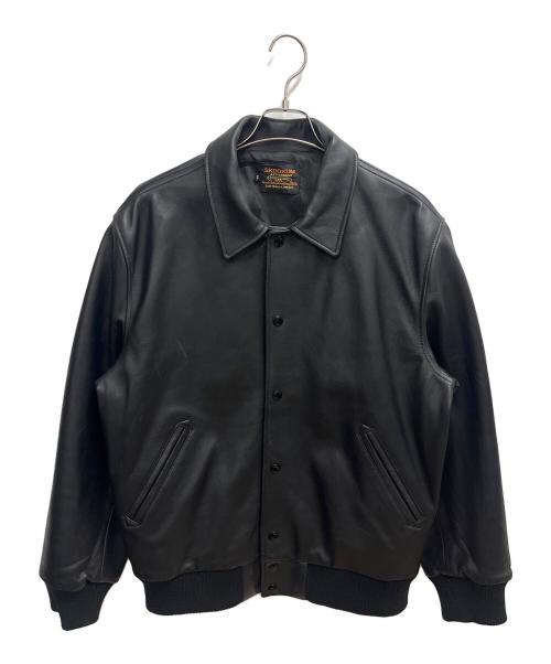 skookum（スクーカム）skookum (スクーカム) レザースタジャン ブラック サイズ:SIZE XLの古着・服飾アイテム