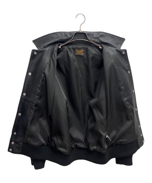 skookum（スクーカム）skookum (スクーカム) レザースタジャン ブラック サイズ:SIZE XLの古着・服飾アイテム