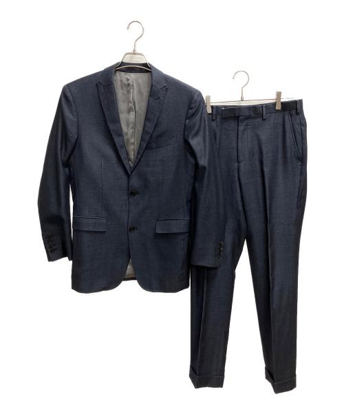 BURBERRY BLACK LABEL（バーバリーブラックレーベル）BURBERRY BLACK LABEL (バーバリーブラックレーベル) ウールシルク混セットアップスーツ ネイビー サイズ:SIZE 38Rの古着・服飾アイテム