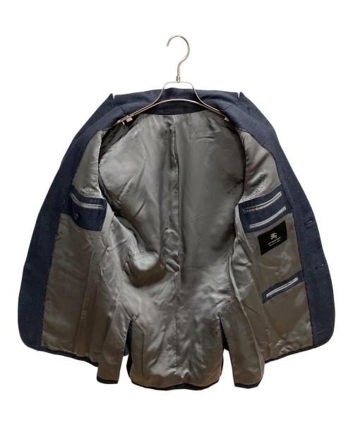 BURBERRY BLACK LABEL（バーバリーブラックレーベル）BURBERRY BLACK LABEL (バーバリーブラックレーベル) ウールシルク混セットアップスーツ ネイビー サイズ:SIZE 38Rの古着・服飾アイテム