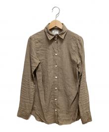 MADISON BLUE（マディソンブルー）の古着「リネンシルクマダムシャツ」｜ブラウン