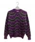 BALENCIAGA SPORTS（バレンシアガ）の古着「クルーネックニット」｜パープル×グリーン