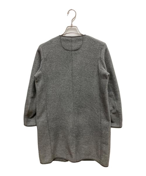 DANTON（ダントン）DANTON (ダントン) ノーカラーコート グレー サイズ:SIZE 34の古着・服飾アイテム