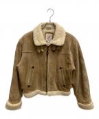 GELEONEガレオネ）の古着「スエードボアジャケット」｜ベージュ