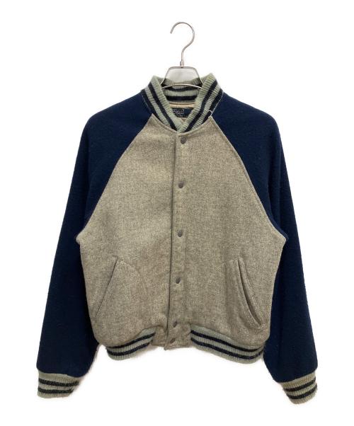 POLO RALPH LAUREN（ポロ・ラルフローレン）POLO RALPH LAUREN (ポロ・ラルフローレン) スタジャン ネイビー×グレー サイズ:SIZE Mの古着・服飾アイテム