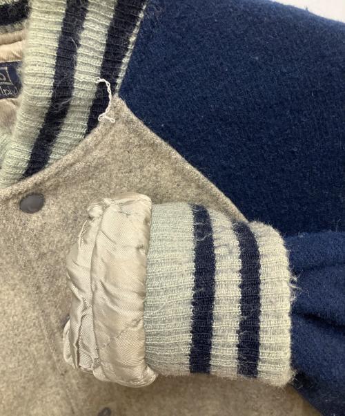 POLO RALPH LAUREN（ポロ・ラルフローレン）POLO RALPH LAUREN (ポロ・ラルフローレン) スタジャン ネイビー×グレー サイズ:SIZE Mの古着・服飾アイテム