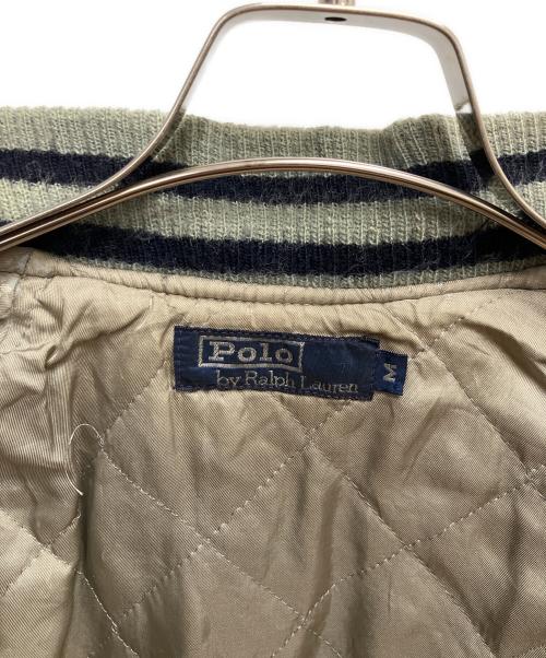 POLO RALPH LAUREN（ポロ・ラルフローレン）POLO RALPH LAUREN (ポロ・ラルフローレン) スタジャン ネイビー×グレー サイズ:SIZE Mの古着・服飾アイテム