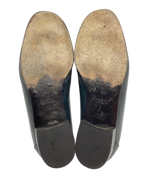 HERMES（エルメス）HERMES (エルメス) ケリー モカシン ローファー ブルー×ゴールド サイズ:SIZE 36 1/2の古着・服飾アイテム