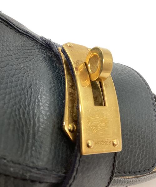 HERMES（エルメス）HERMES (エルメス) ケリー モカシン ローファー ブルー×ゴールド サイズ:SIZE 36 1/2の古着・服飾アイテム