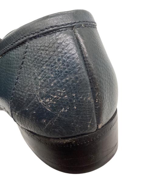 HERMES（エルメス）HERMES (エルメス) ケリー モカシン ローファー ブルー×ゴールド サイズ:SIZE 36 1/2の古着・服飾アイテム