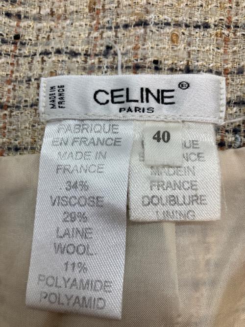 CELINE（セリーヌ）CELINE (セリーヌ) セットアップスカートスーツ ベージュ サイズ:SIZE 42/SIZE 40の古着・服飾アイテム
