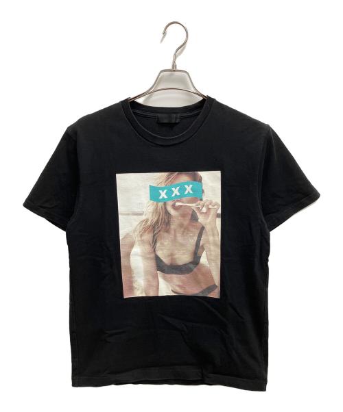 GOD SELECTION XXX（ゴッド セレクション トリプルエックス）GOD SELECTION XXX (ゴッド セレクション トリプルエックス) アンバーハート　プリントTシャツ ブラック サイズ:SIZE Mの古着・服飾アイテム