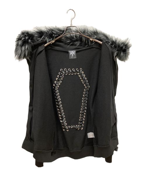 DIMREM（ディムレム）DIMREM (ディムレム) ファー付きジップパーカー ブラック サイズ:SIZE Freeの古着・服飾アイテム