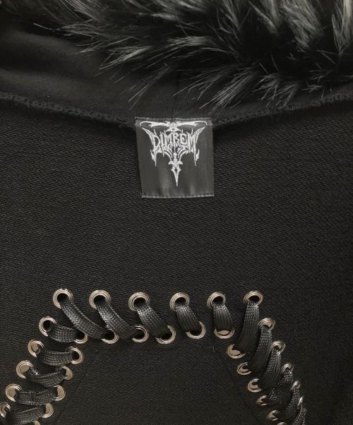DIMREM（ディムレム）DIMREM (ディムレム) ファー付きジップパーカー ブラック サイズ:SIZE Freeの古着・服飾アイテム