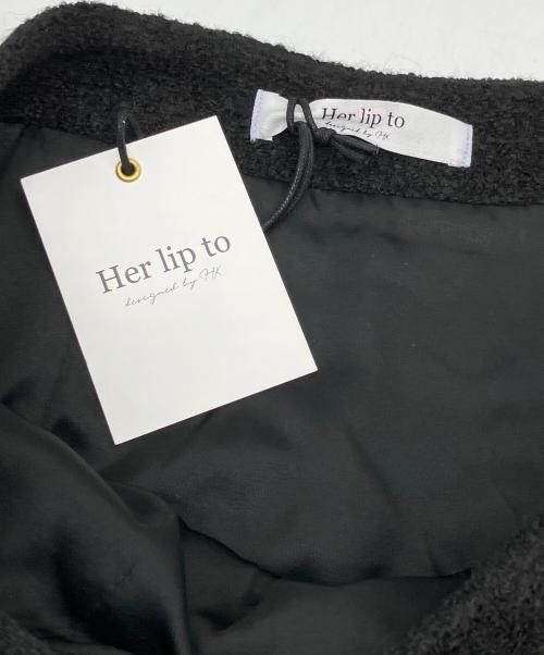HER LIP TO（ハーリップトゥ）HER LIP TO (ハーリップトゥ) ミニスカート ブラック サイズ:SIZE M 未使用品の古着・服飾アイテム