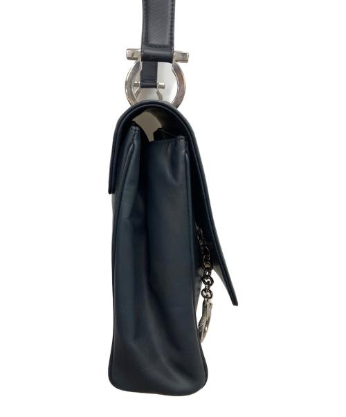 Salvatore Ferragamo（サルヴァトーレ フェラガモ）Salvatore Ferragamo (サルヴァトーレ フェラガモ) ガンチーニ　ショルダーバッグ ブラックの古着・服飾アイテム