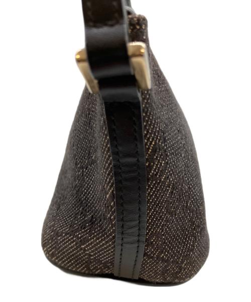GUCCI（グッチ）GUCCI (グッチ) GGキャンバス アクセサリーポーチ　ショルダーバッグ ブラウンの古着・服飾アイテム