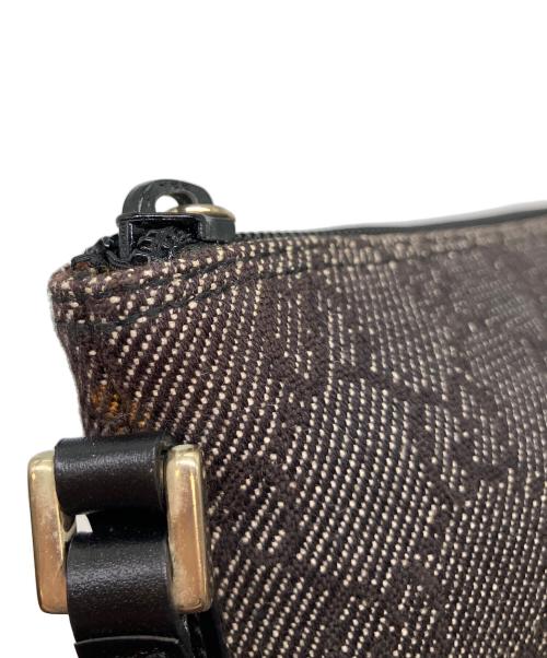 GUCCI（グッチ）GUCCI (グッチ) GGキャンバス アクセサリーポーチ　ショルダーバッグ ブラウンの古着・服飾アイテム