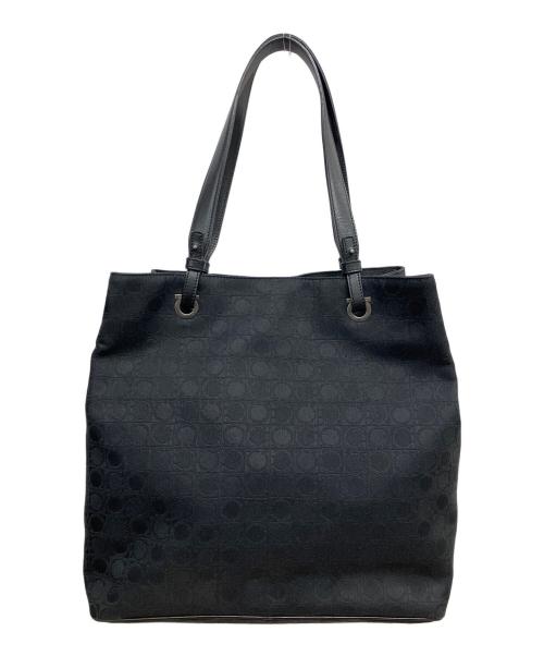 Salvatore Ferragamo（サルヴァトーレ フェラガモ）Salvatore Ferragamo (サルヴァトーレ フェラガモ) ガンチーニ　トートバッグ ブラックの古着・服飾アイテム