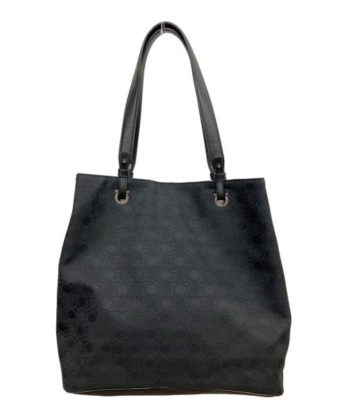 Salvatore Ferragamo（サルヴァトーレ フェラガモ）Salvatore Ferragamo (サルヴァトーレ フェラガモ) ガンチーニ　トートバッグ ブラックの古着・服飾アイテム