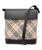 BURBERRYバーバリー）の古着「ノバチェック ショルダーバッグ」｜ブラック×ベージュ