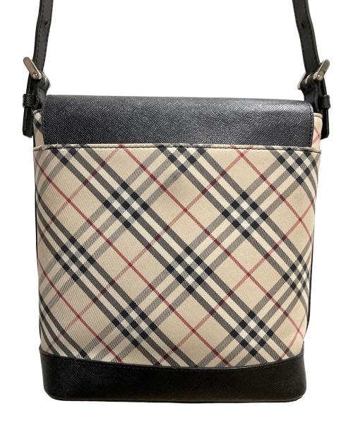 BURBERRY（バーバリー）BURBERRY (バーバリー) ノバチェック ショルダーバッグ ブラック×ベージュの古着・服飾アイテム
