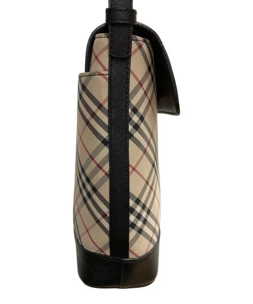 BURBERRY（バーバリー）BURBERRY (バーバリー) ノバチェック ショルダーバッグ ブラック×ベージュの古着・服飾アイテム