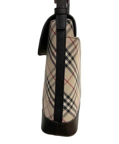 BURBERRY（バーバリー）BURBERRY (バーバリー) ノバチェック ショルダーバッグ ブラック×ベージュの古着・服飾アイテム