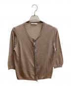 MaxMaraマックスマーラ）の古着「ビジューカーディガン」｜ピンク