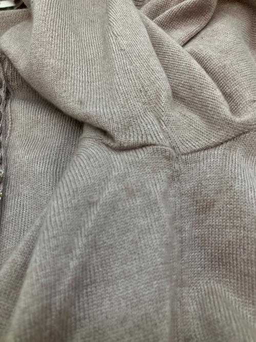 MaxMara（マックスマーラ）MaxMara (マックスマーラ) ビジューカーディガン ピンク サイズ:SIZE Lの古着・服飾アイテム