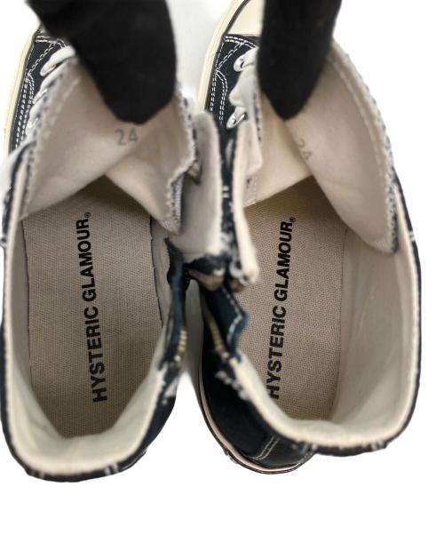 Hysteric Glamour（ヒステリックグラマー）Hysteric Glamour (ヒステリックグラマー) ハイカットスニーカー ブラック サイズ:SIZE 24cmの古着・服飾アイテム