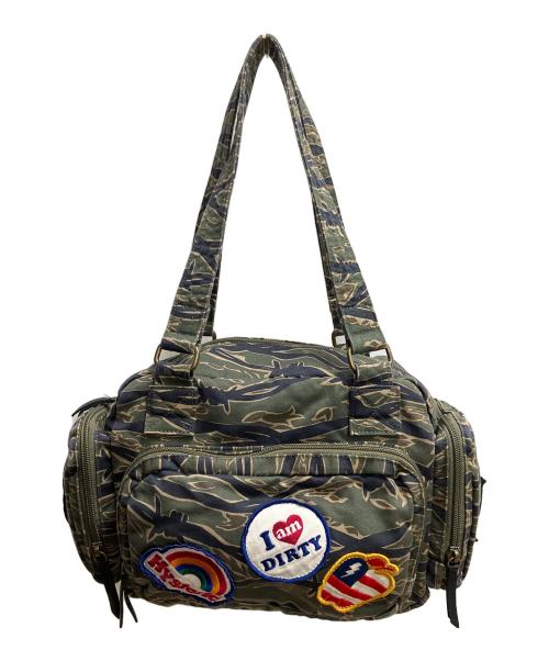 Hysteric Glamour（ヒステリックグラマー）Hysteric Glamour (ヒステリックグラマー) PATCH SCRATCH ミニボストンバッグ カーキの古着・服飾アイテム