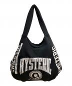 Hysteric Glamourヒステリックグラマー）の古着「カレッジプリント スウェットバッグ ショルダーバッグ」｜ブラック