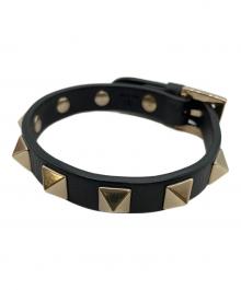 VALENTINO GARAVANI（ヴァレンティノ・ガラヴァーニ）の古着「スタッズブレスレット」｜ブラック×ゴールド