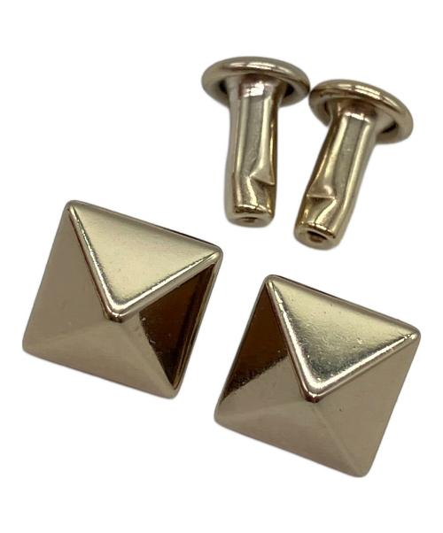 VALENTINO GARAVANI（ヴァレンティノ・ガラヴァーニ）VALENTINO GARAVANI (ヴァレンティノ・ガラヴァーニ) スタッズブレスレット ブラック×ゴールドの古着・服飾アイテム