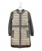 LANVIN en Bleuランバンオンブルー）の古着「ノーカラーコート」｜グレー×ベージュ