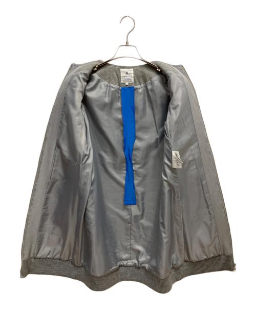 LANVIN en Bleu（ランバンオンブルー）LANVIN en Bleu (ランバンオンブルー) ノーカラーコート グレー×ベージュ サイズ:SIZE Mの古着・服飾アイテム