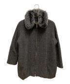 Leilianレリアン）の古着「ファー付ジャケット」｜グレー