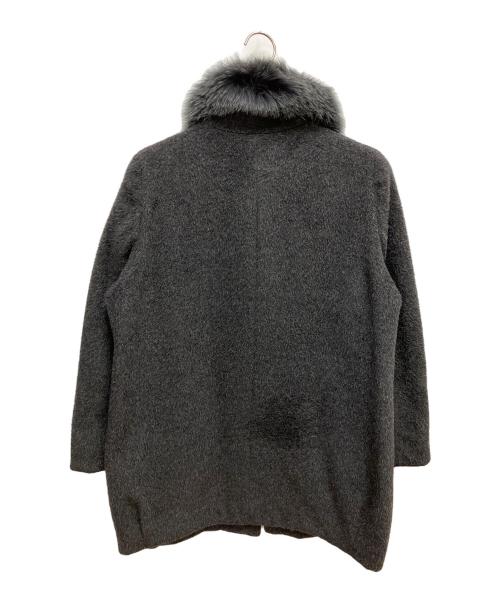 Leilian（レリアン）Leilian (レリアン) ファー付ジャケット グレー サイズ:SIZE 11の古着・服飾アイテム