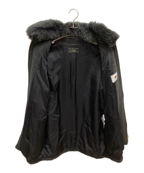 Leilian（レリアン）Leilian (レリアン) ファー付ジャケット グレー サイズ:SIZE 11の古着・服飾アイテム