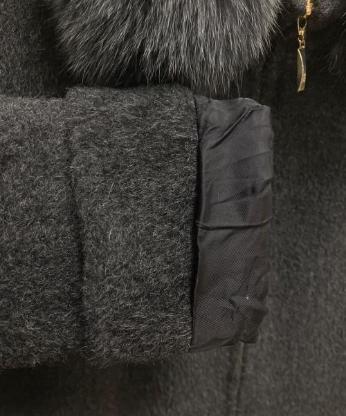 Leilian（レリアン）Leilian (レリアン) ファー付ジャケット グレー サイズ:SIZE 11の古着・服飾アイテム