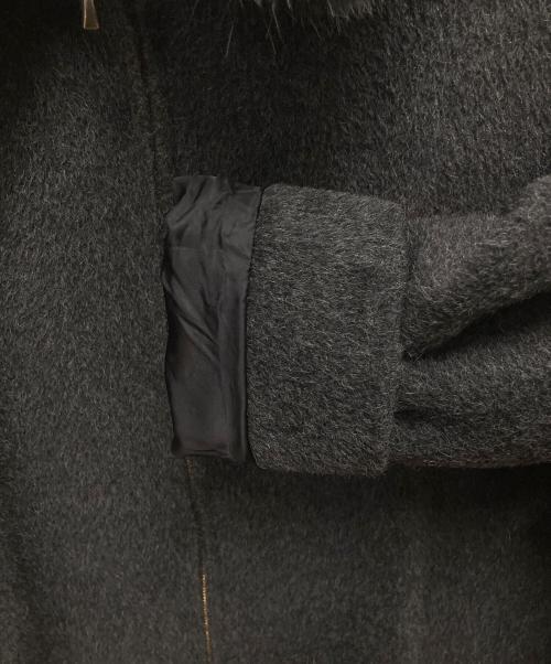 Leilian（レリアン）Leilian (レリアン) ファー付ジャケット グレー サイズ:SIZE 11の古着・服飾アイテム