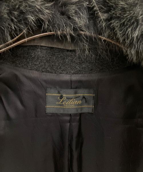 Leilian（レリアン）Leilian (レリアン) ファー付ジャケット グレー サイズ:SIZE 11の古着・服飾アイテム