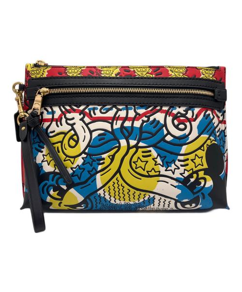 COACH（コーチ）COACH (コーチ) DISNEY (ディズニー) Keith Haring (キースヘリング) Disney（ディズニー）×Keith Haring（キースヘリング）クラッチバッグ マルチカラーの古着・服飾アイテム